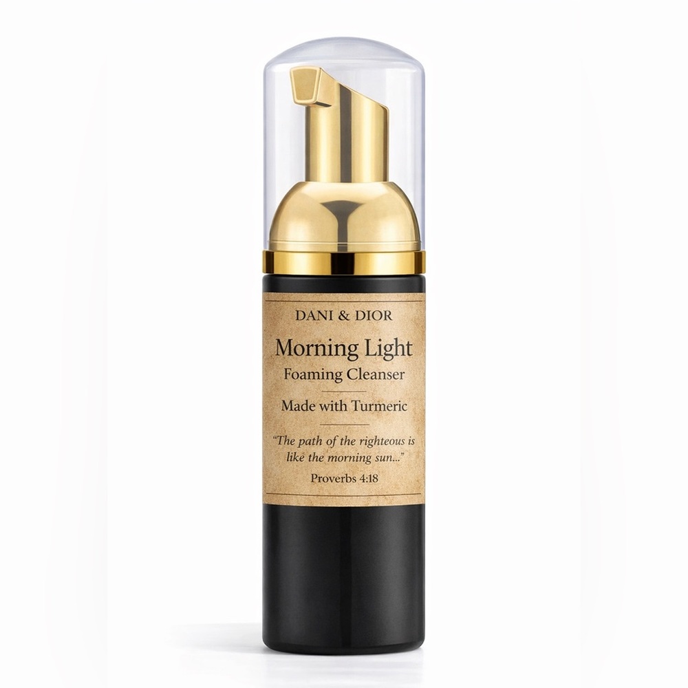 Dani & Dior Morning Light Foaming Cleanser — Gold and Black